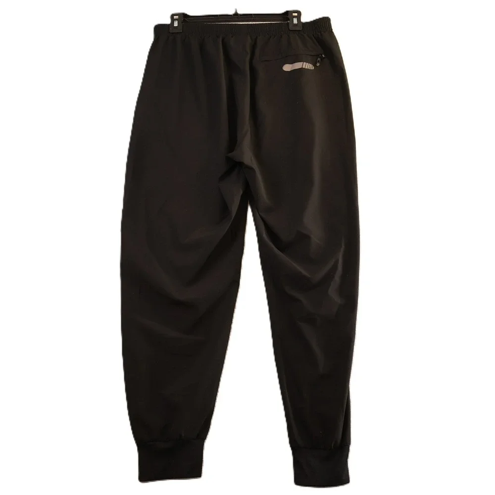 Northyard Mens L Jogger Pants Black Athletic Techwear Stretch Zipper Pockets